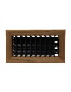 PARRILLA DE SUMINISTRO DE AIRE DE 2 V&IacuteAS 203x102MM (8&039x4&039) CON MARCO DE TECA