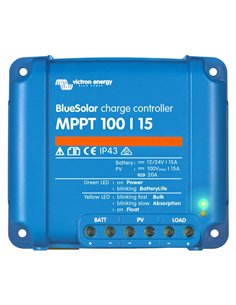 CONTROLADOR DE CARGA SOLAR VICTRON MPPT BLUE SOLAR 100/15 (12/24-15 A)