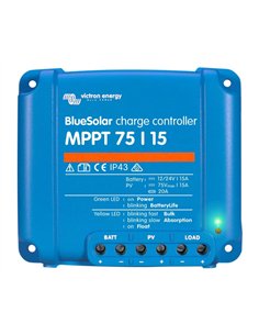 CONTROLADOR DE CARGA SOLAR VICTRON MPPT BLUE SOLAR 75/15 (12/24V-15A)