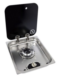 Cocina Carbest con un fuego...