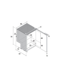 C85i NEVERA PUERTA GRIS (85L) 2