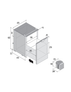 C75DW NEVERA DE CAJÓN - CONGELADOR - NEGRO (75L) 2