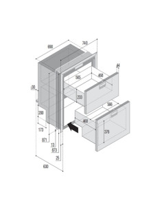 DW210 OCX2 BTX CONGELADOR DE DOBLE CAJÓN (182L) 2