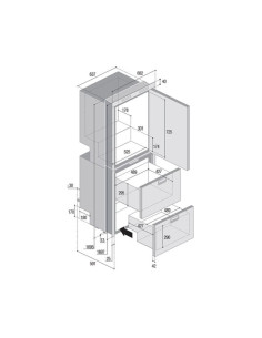 DW360 OCX2 DTX FRIGORÍFICO DE UNA PUERTA + CONGELADOR-REFRIGERADOR DE DOBLE CAJÓN (157+75L) 2